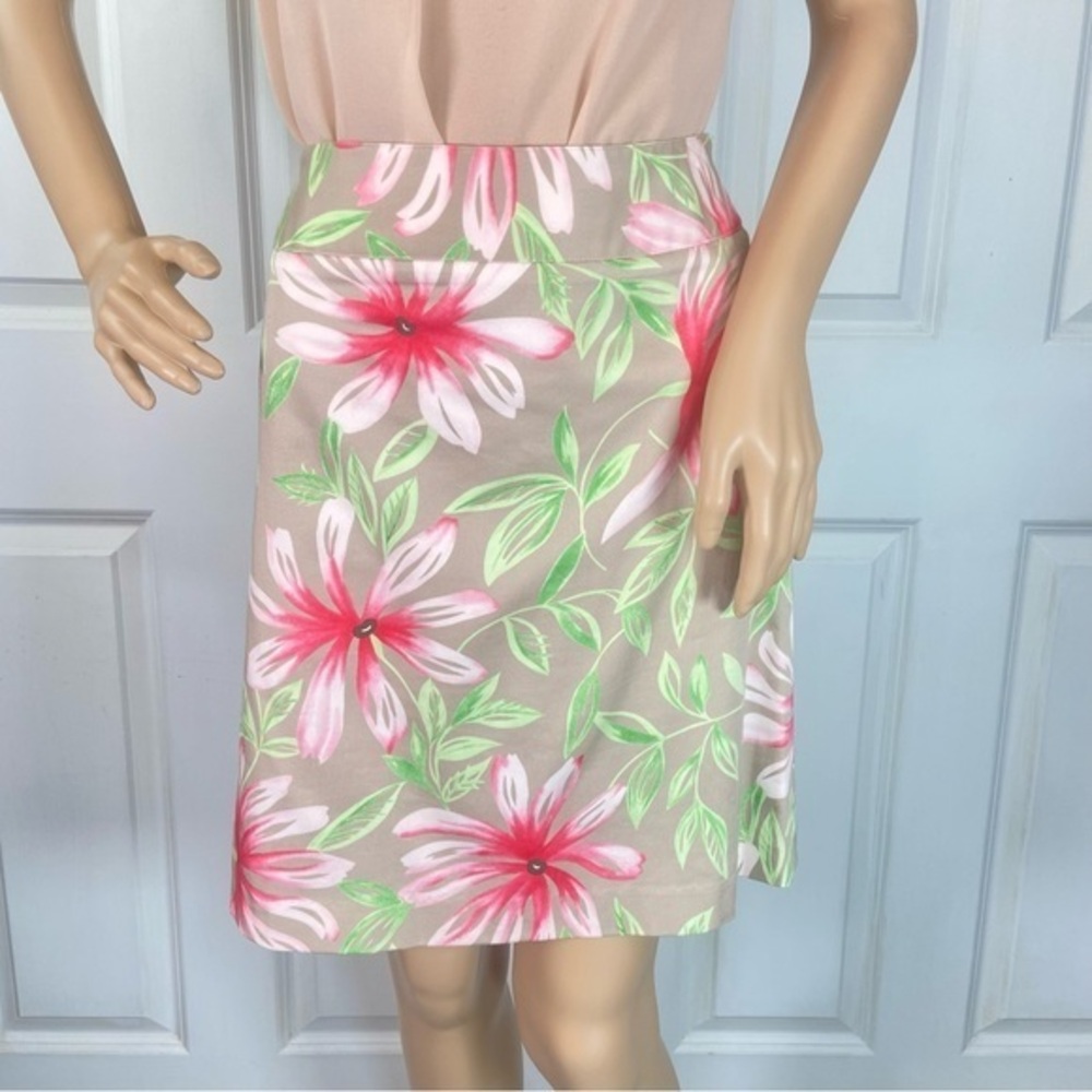 Talbots Flower Print Stretch Skirt